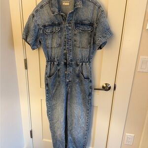 Free people Casual Blue Denim Jumpsuit